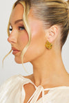 Gold Textured Drop Earrings