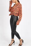 Black Wet Look High Waisted Leggings