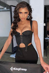 Black Hook Bustier Corset Crop Top