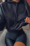 Black Basic Oversized Hoodie