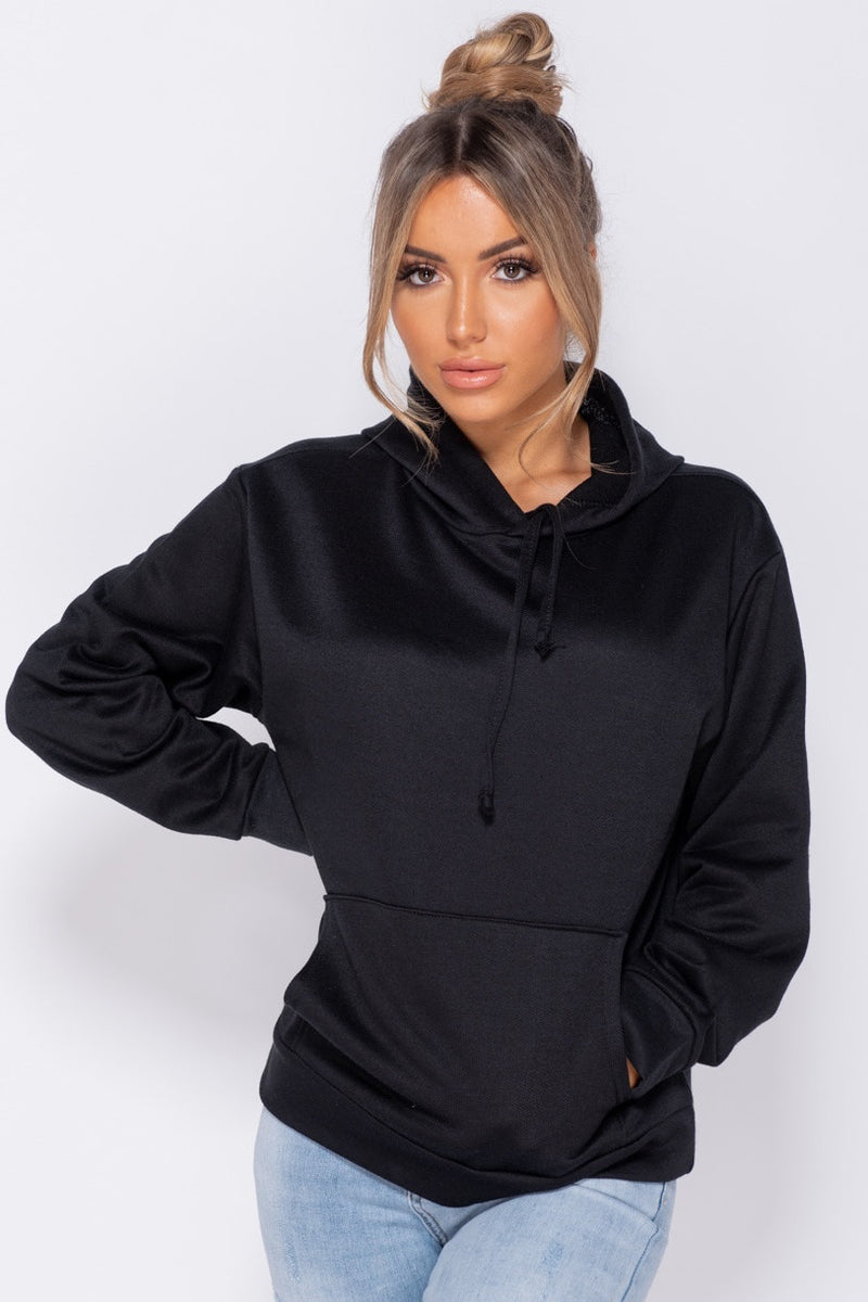 Black Basic Oversized Hoodie