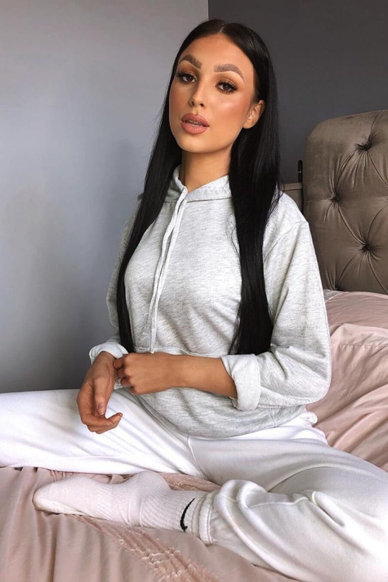 Light Grey Basic Oversized Hoodie