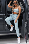 Baby Blue Premium Drawstring Joggers