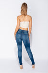 Cream Mesh Boned Corset Crop Top