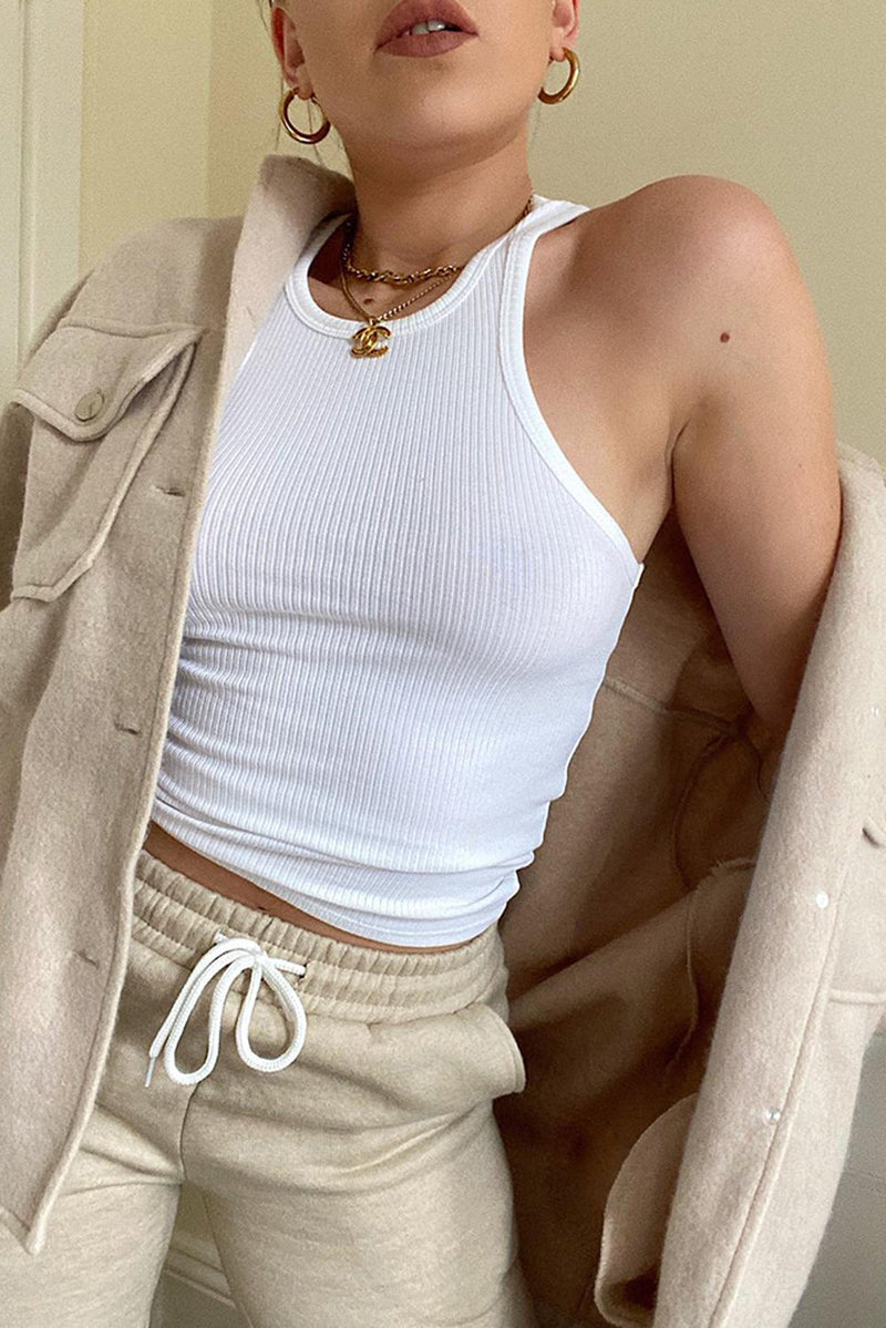 Beige Pocket Detail Oversized Shacket