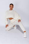Cream Waffle Knitted Lounge Set