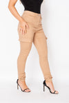 Camel Pocket Detail Cargo Utility Trousers