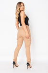 Camel Pocket Detail Cargo Utility Trousers