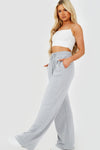 Light Grey Wide Leg Jogging Trousers