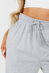 Light Grey Wide Leg Jogging Trousers