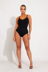 Black Seamless Adjustable Sculpting Bodysuit