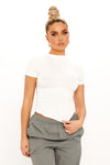 White Seamless Fitted Short Sleeve T-Shirt