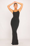 Black Spaghetti Strap Maxi Dress