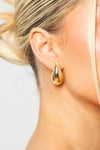 Gold Chunky Teardrop Earrings